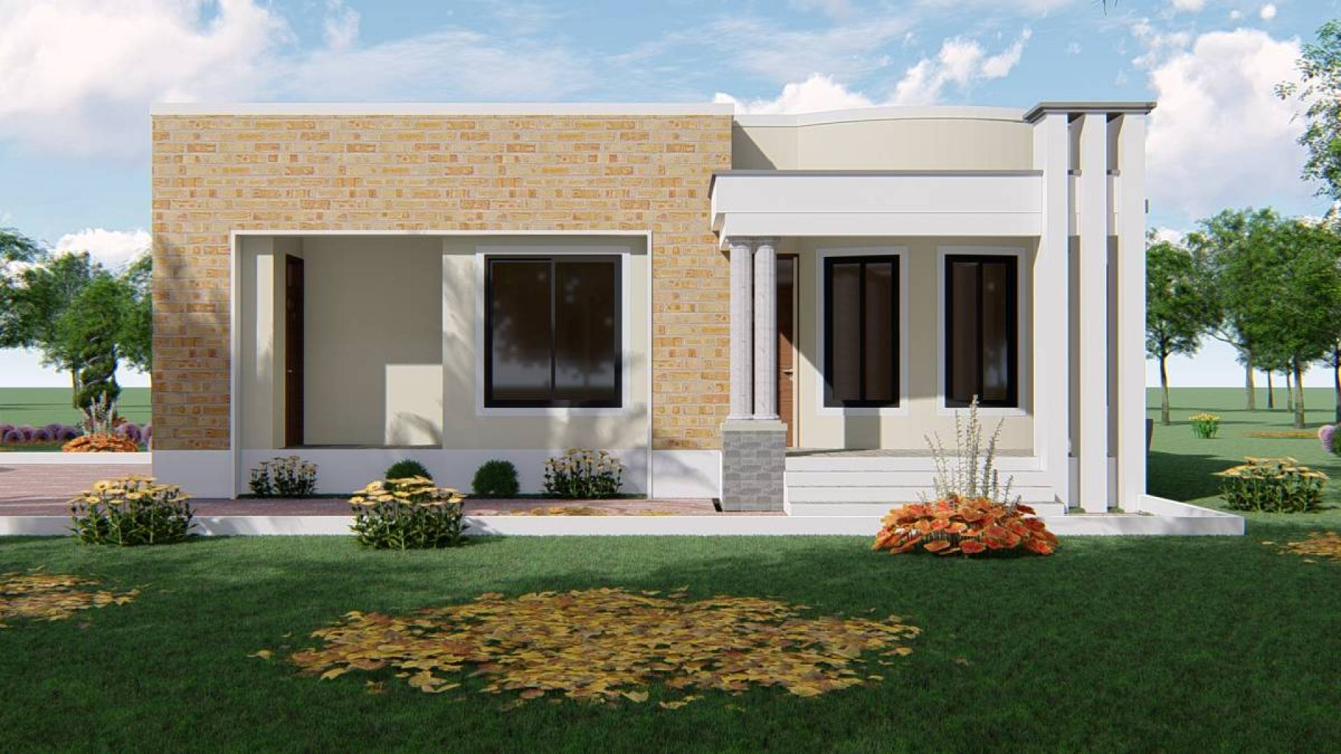 House Plan ID-26448 , 3 bedrooms , 1513+4080 bricks and 70 corrugates
