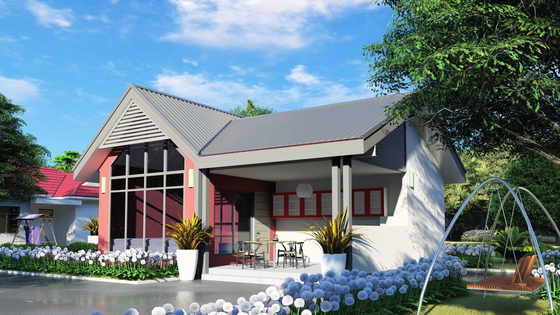 House Plan ID-13471 , 2 bedrooms , 514+1389 bricks and 61 corrugates