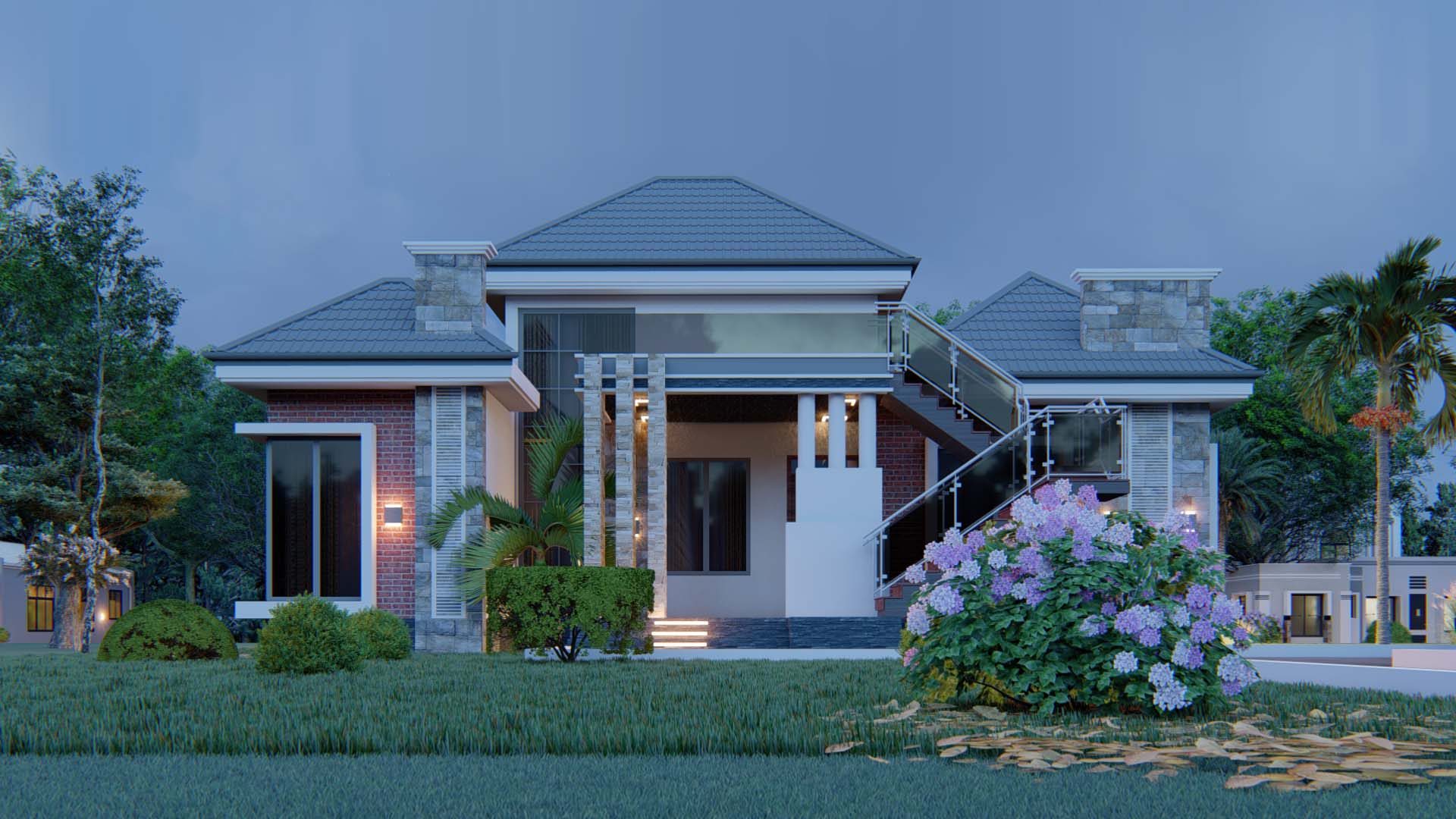 House Plan ID-26446 , 3 bedrooms , 1700+3600 bricks and 131 corrugates