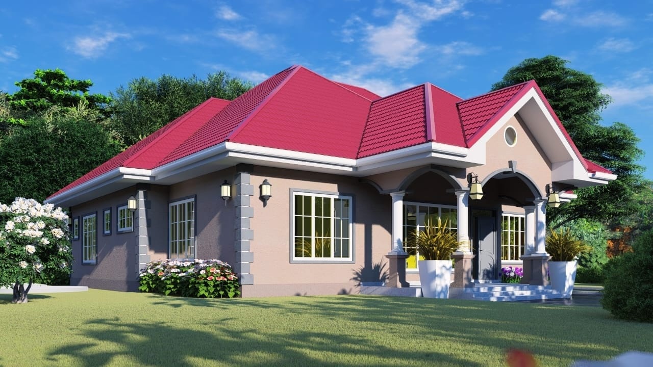 House Plan ID-13488 , 4 bedrooms , 1927+3876 bricks and 149 corrugates
