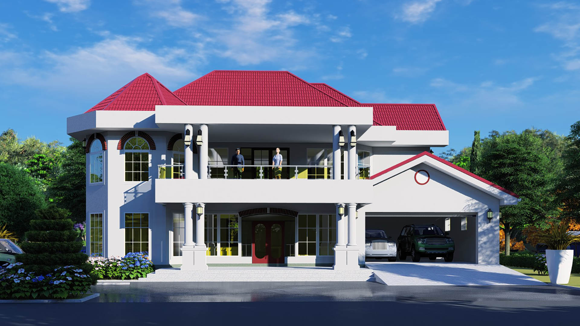 House Plan ID-14732 , 4 bedrooms , 1228+7304 bricks and 165 corrugates