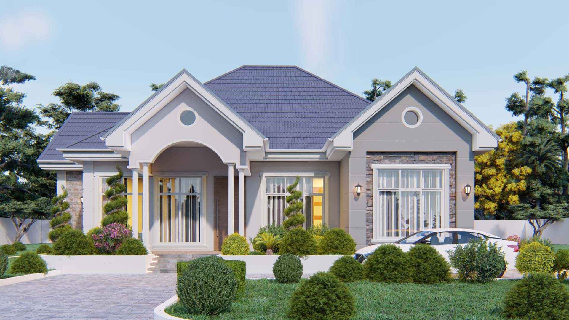 House Plan ID-27586 , 4 bedrooms , 2145+4314 bricks and 200 corrugates