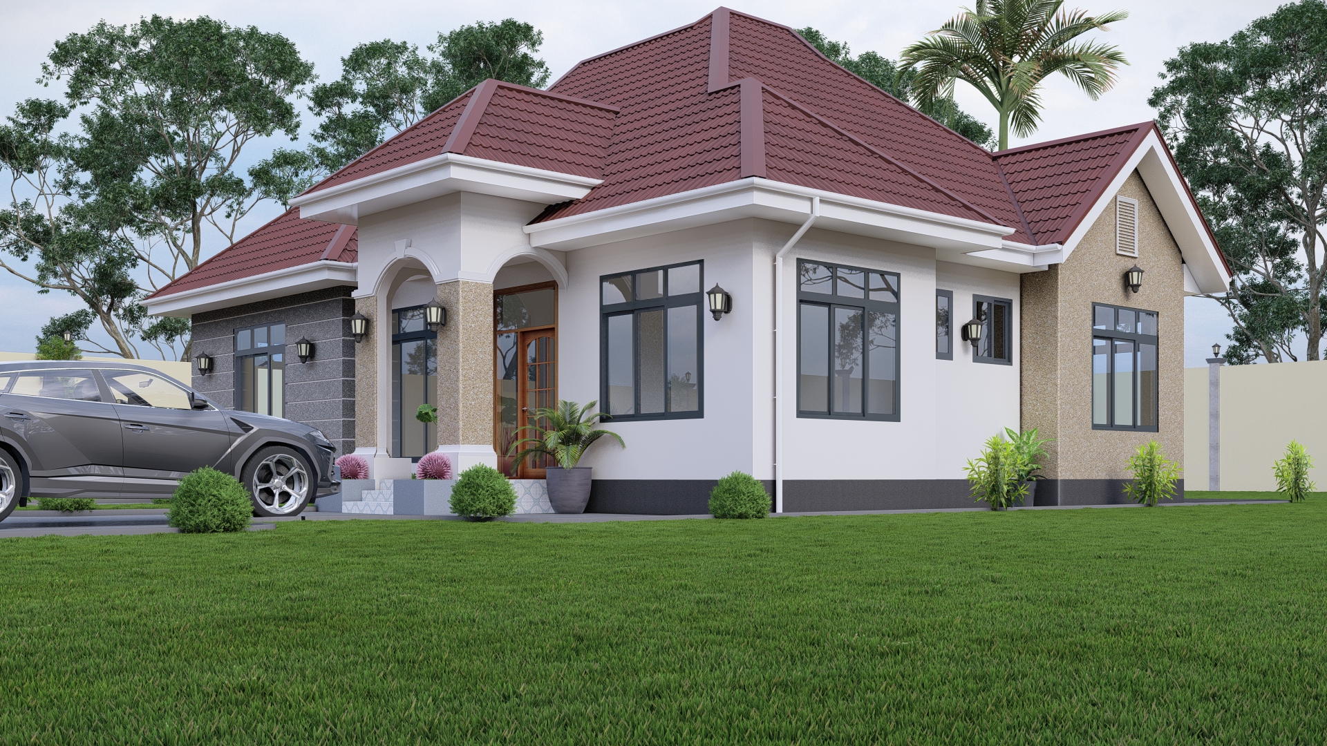 House Plan ID-27934 , 3 bedrooms , 1250+2550 bricks and 99 corrugates