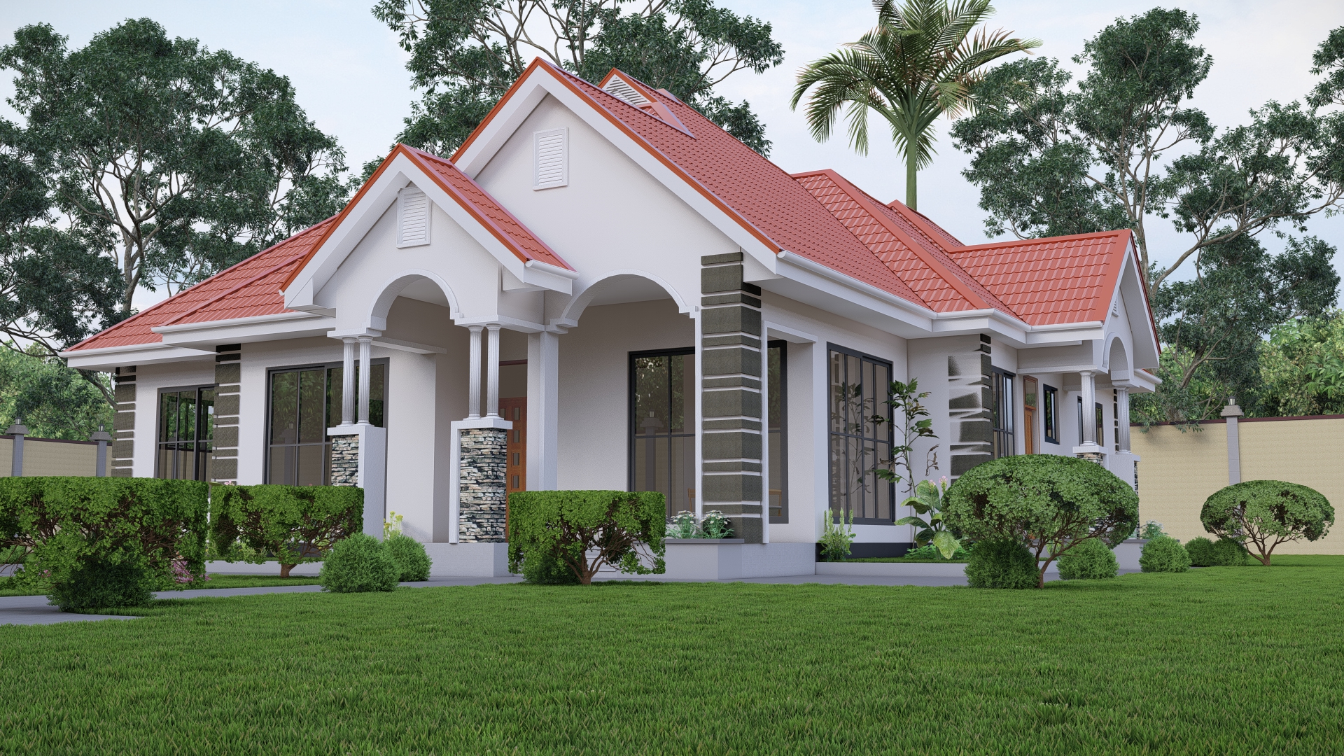 House Plan ID-27952 , 5 bedrooms , 1330+2700 bricks and 105 corrugates