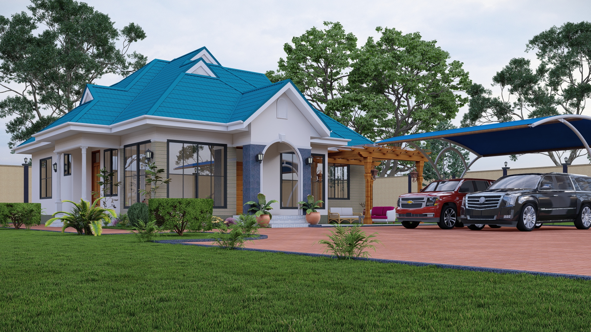 House Plan ID-27923 , 4 bedrooms , 1440+2899 bricks and 110 corrugates