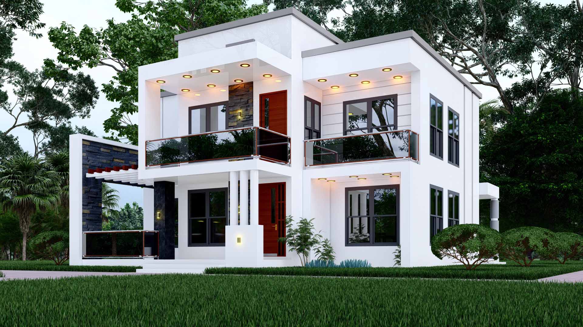 House Plan ID-27834 , 4 bedrooms , 2165+8686 bricks and 57 corrugates