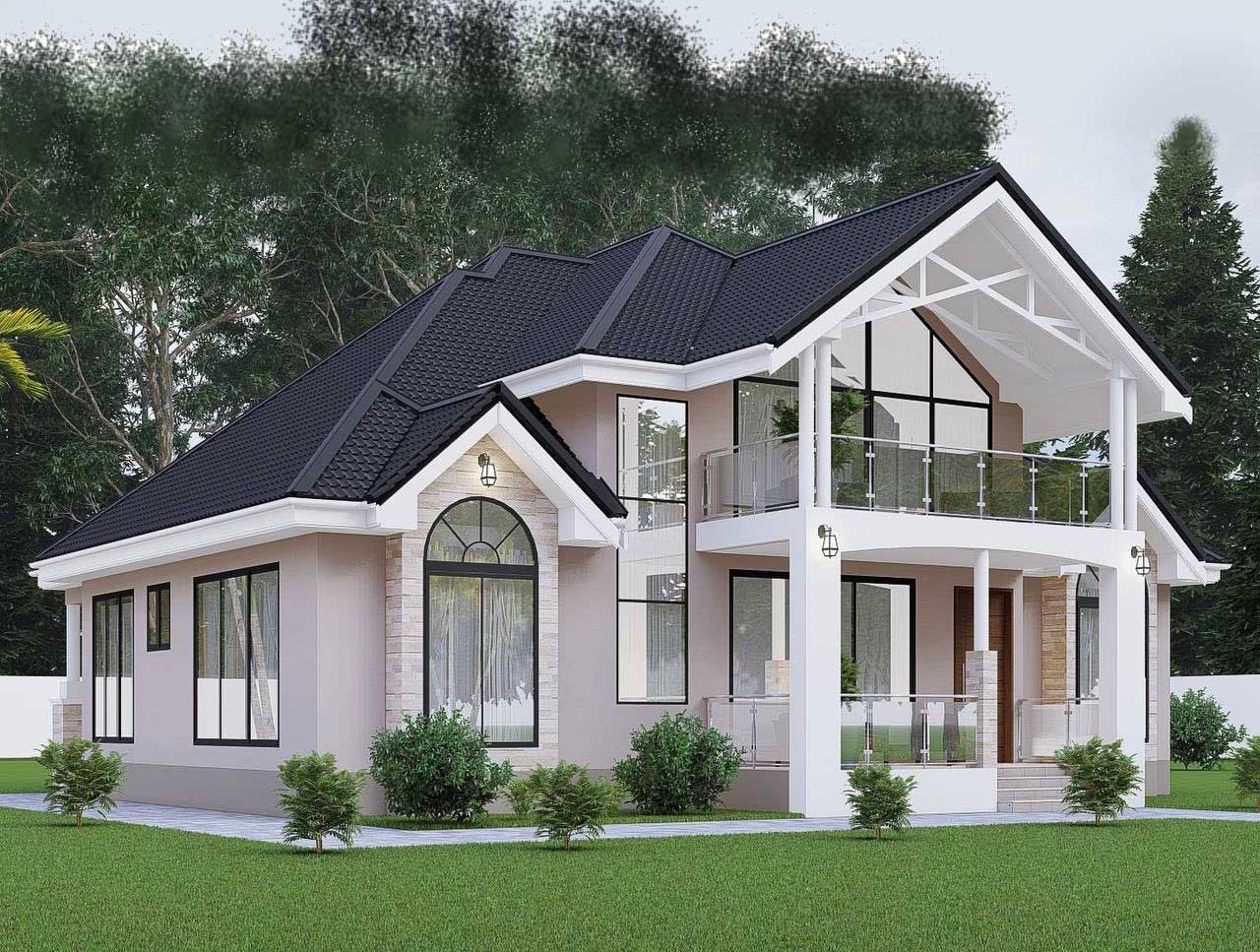 House Plan ID-27889 , 4 bedrooms , 2734+7643 bricks and 179 corrugates