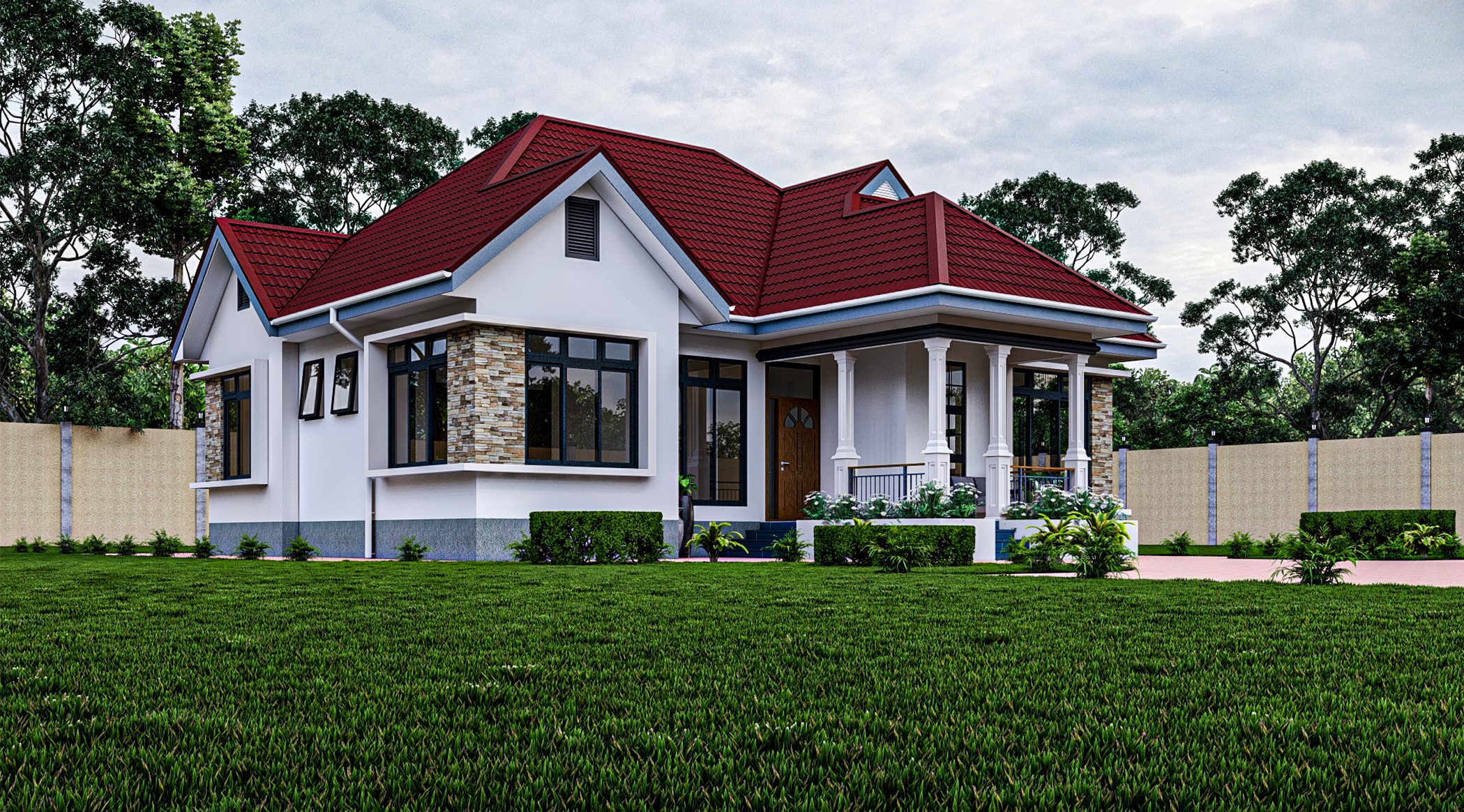 House Plan ID-28152 , 4 bedrooms , 1400+2799 bricks and 110 corrugates