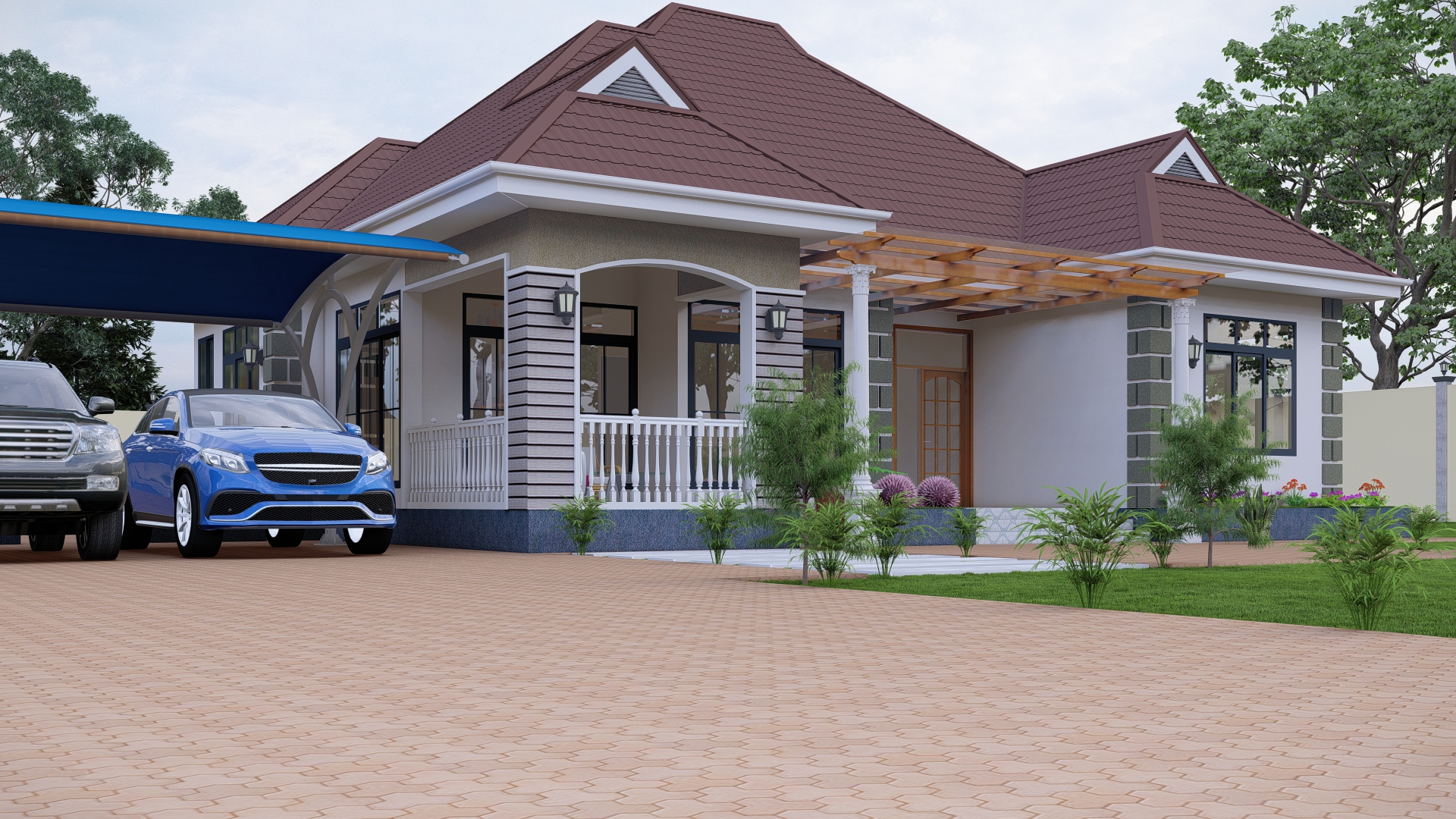 House Plan ID-28031 , 4 bedrooms , 1650+4000 bricks and 120 corrugates
