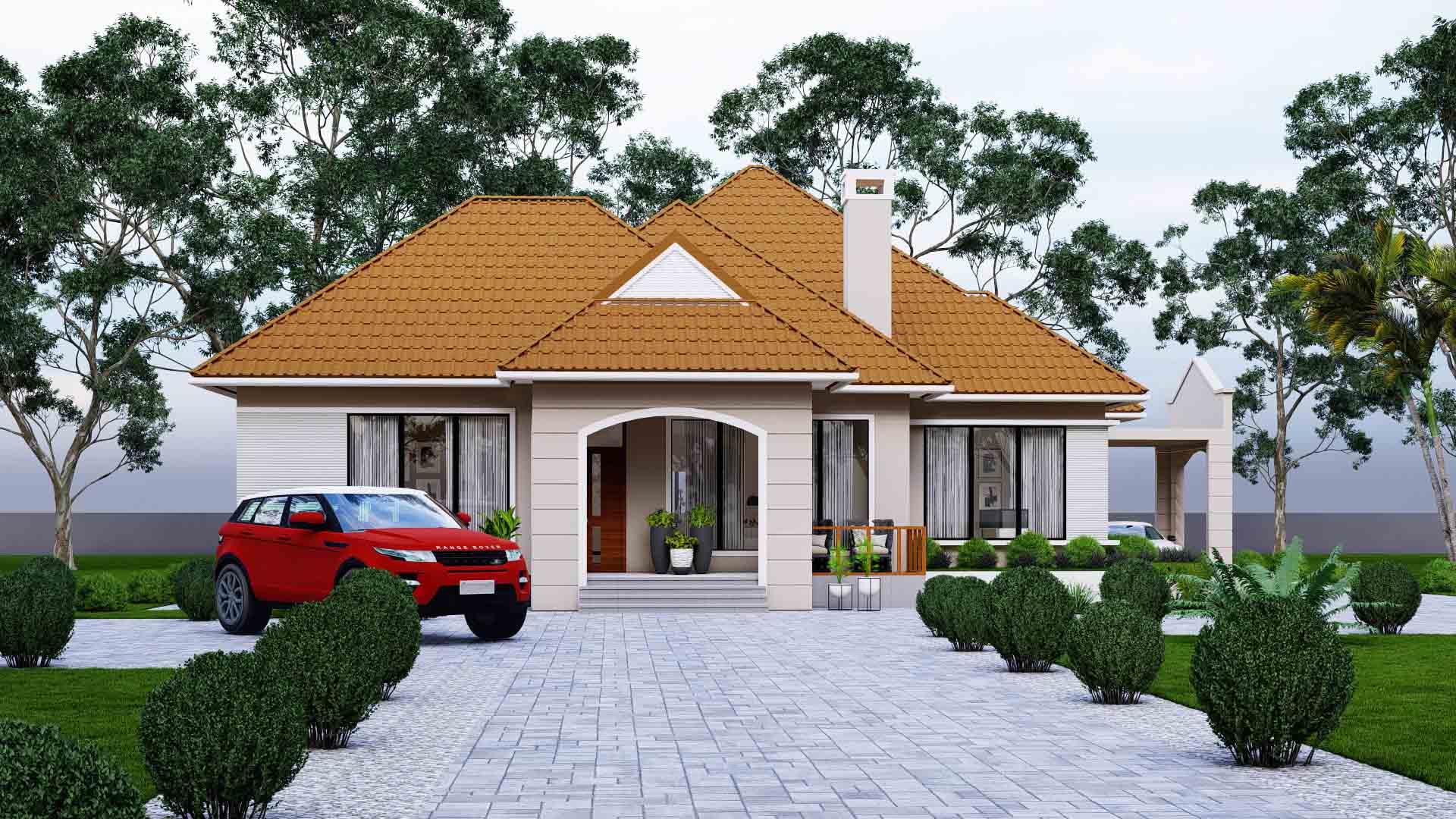 House Plan ID-28643 , 4 bedrooms , 2895+5372 bricks and 245 corrugates