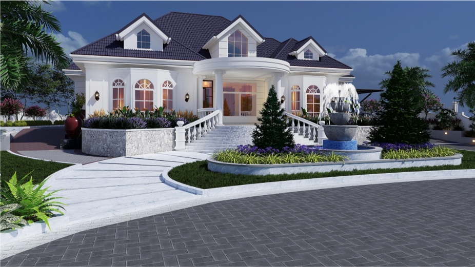 House Plan ID-28834 , 4 bedrooms , 2109+4242 bricks and 163 corrugates