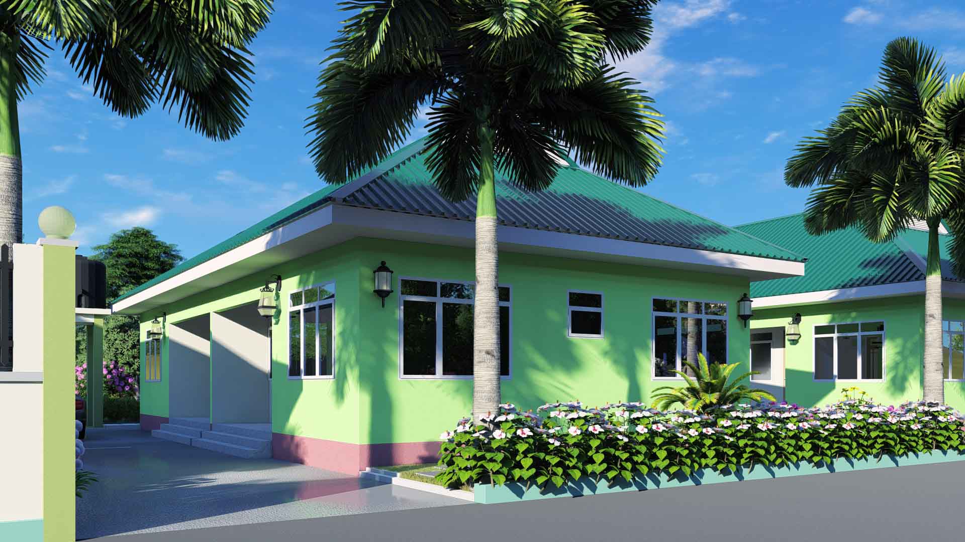 House Plan ID-29203 , 2 bedrooms , 1099+2210 bricks and 85 corrugates