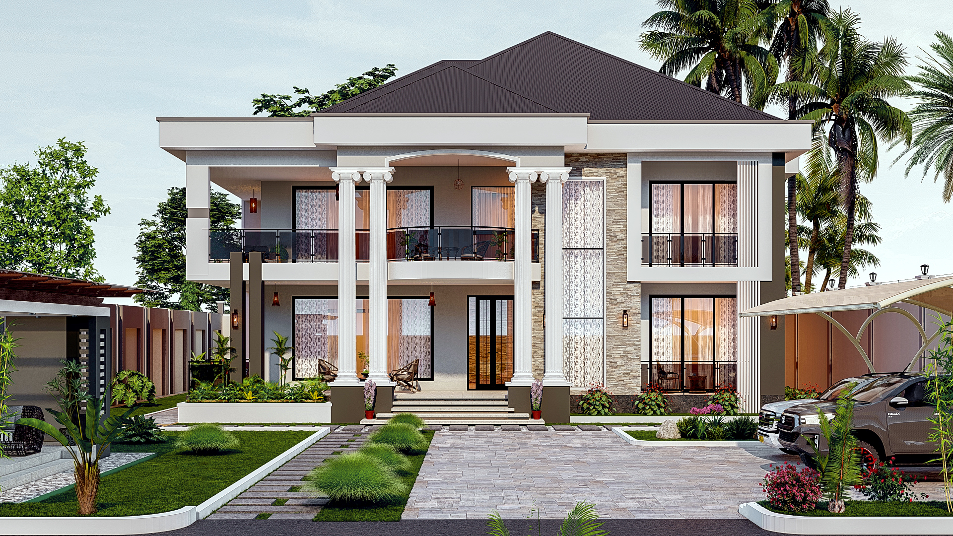 House Plan ID-33384 , 4 bedrooms , 4272+15287 bricks and 198 corrugates