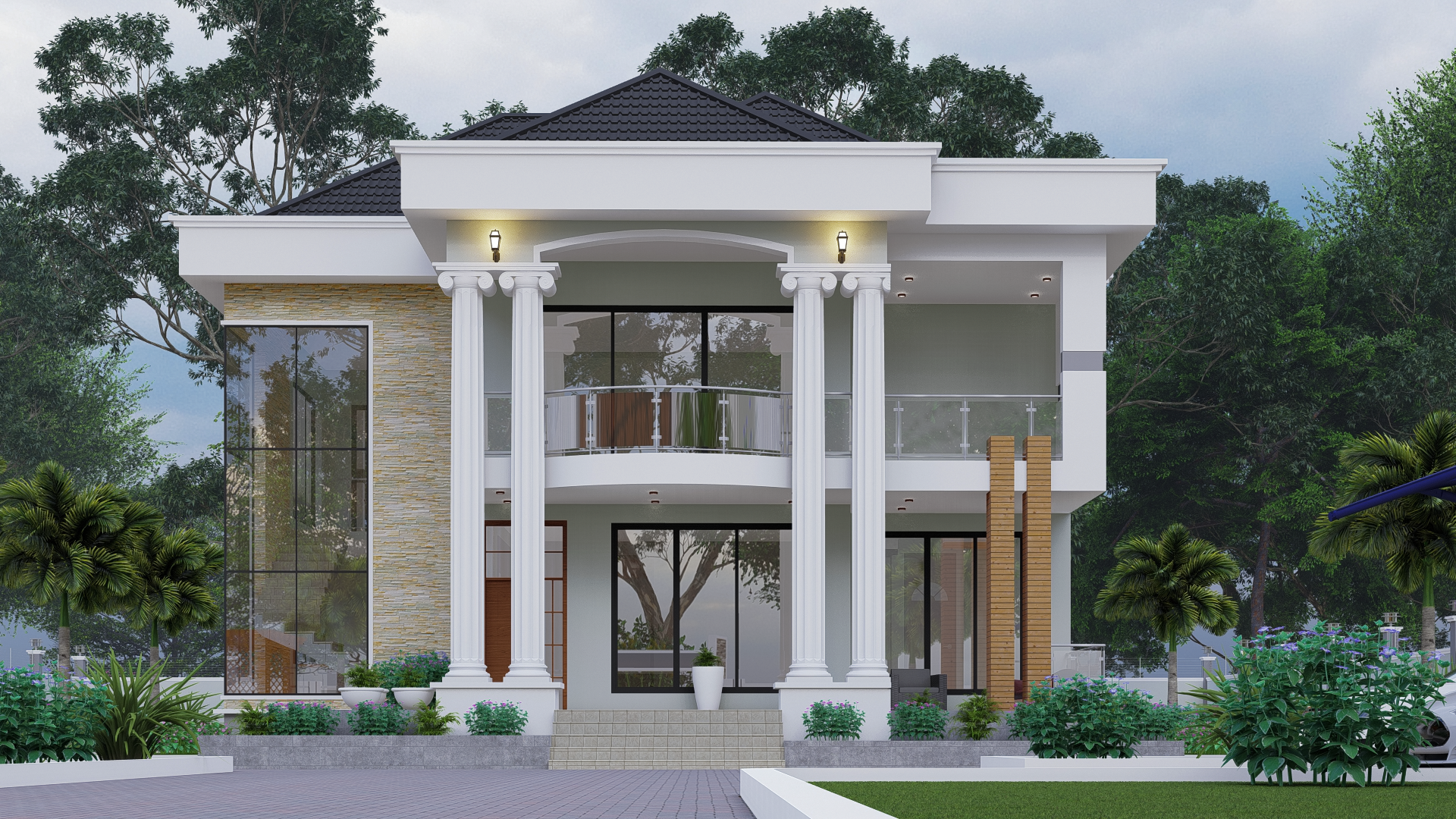 House Plan ID-33430 , 4 bedrooms , 2730+9768 bricks and 127 corrugates
