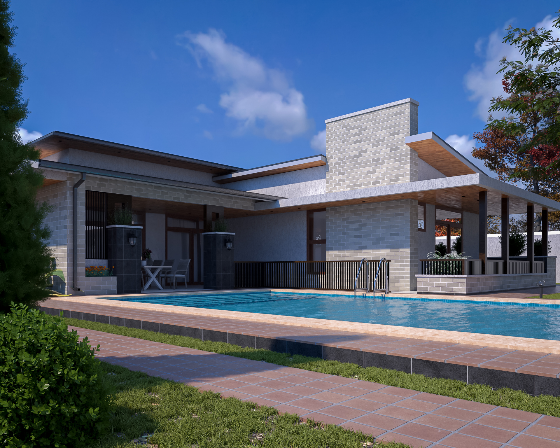 House Plan ID-34573 , 4 bedrooms , 2318+4661 bricks and 179 corrugates