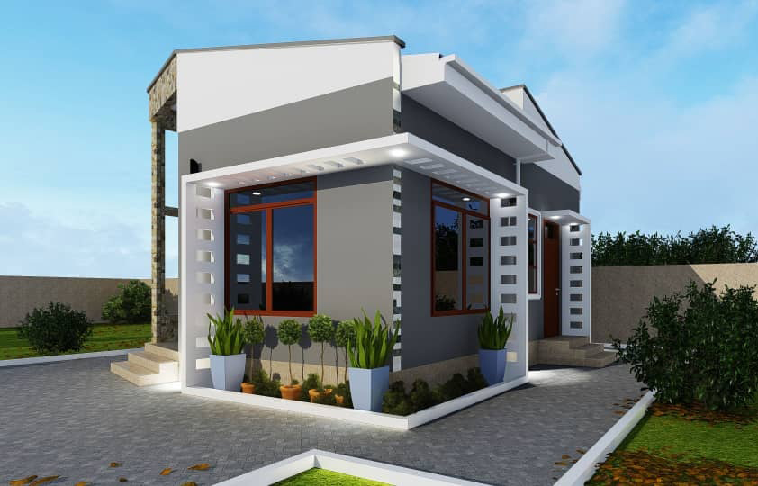 House Plan ID-15831 , 1 bedrooms , 463+931 bricks and 27 corrugates