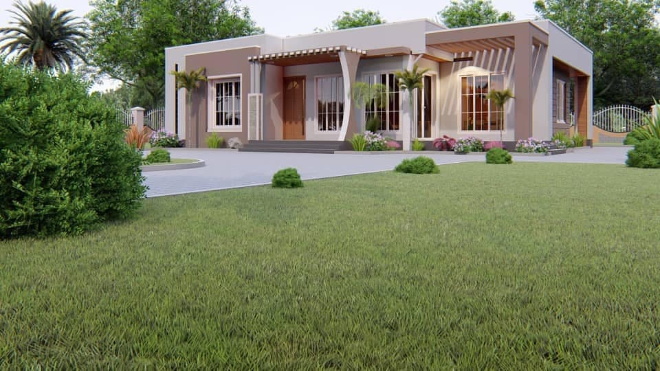 House Plan ID-15435 , 4 bedrooms , 1983+4937 bricks and 113 corrugates