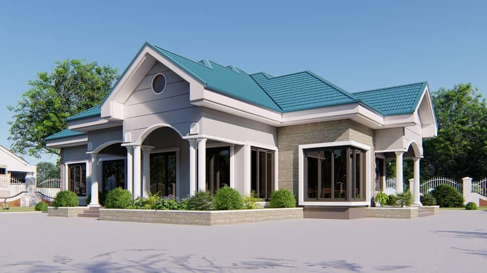 House Plan ID-15370 , 4 bedrooms , 2270+4565 bricks and 175 corrugates