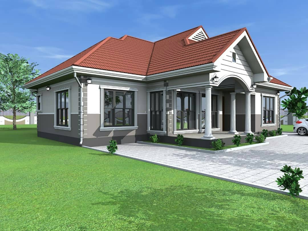 House Plan ID-15450 , 4 bedrooms , 1860+3741 bricks and 144 corrugates