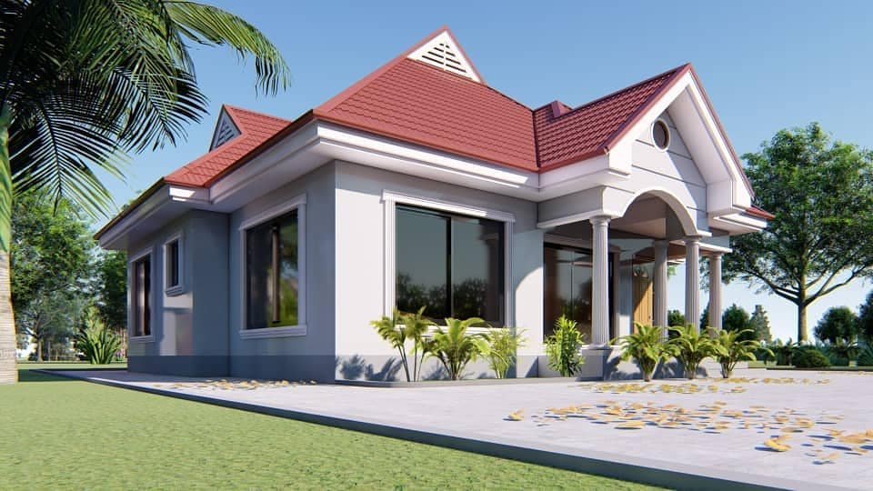 House Plan ID-15357 , 3 bedrooms , 1299+2613 bricks and 112 corrugates