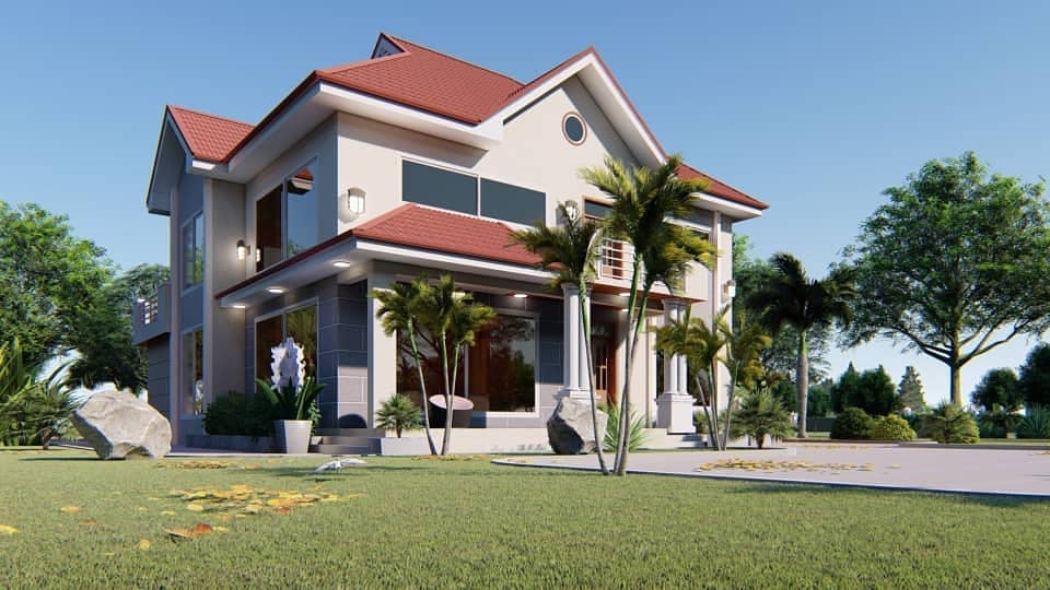 House Plan ID-15379 , 3 bedrooms , 1581+8215 bricks and 114 corrugates