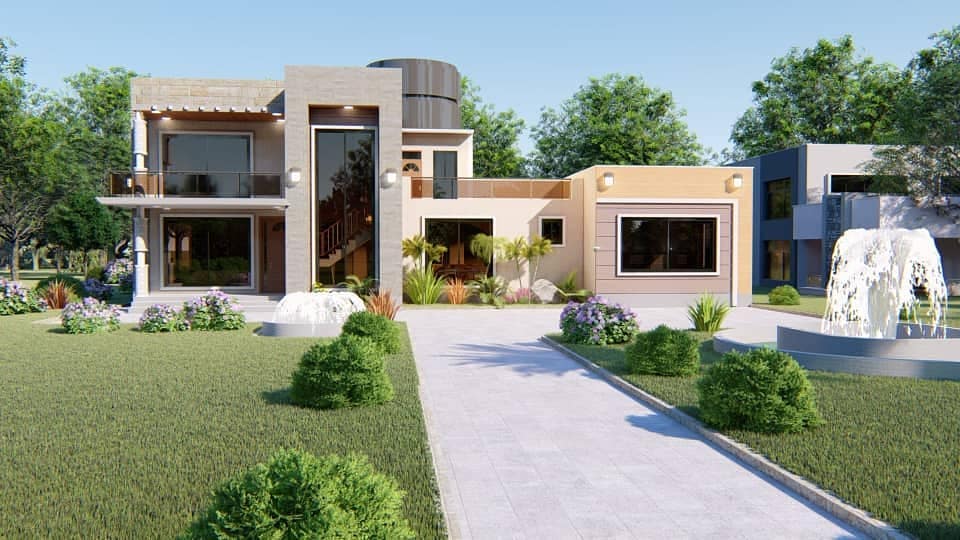 House Plan ID-15404 , 4 bedrooms , 1625+7243 bricks and 125 corrugates