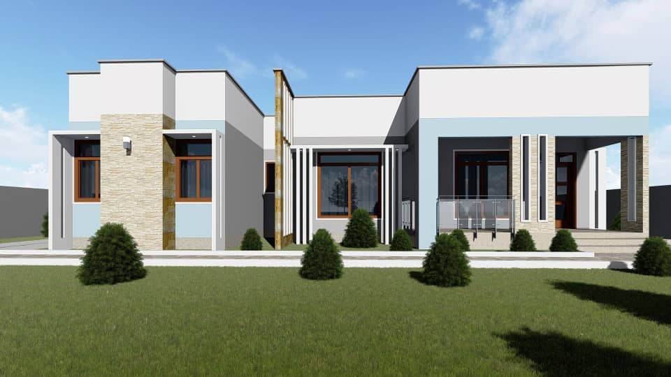 House Plan ID-15793 , 4 bedrooms , 1860+3741 bricks and 108 corrugates