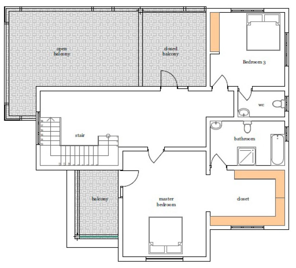 House Plan ID-17544, 4 bedrooms with 9278+2451 bricks and 120 corrugates