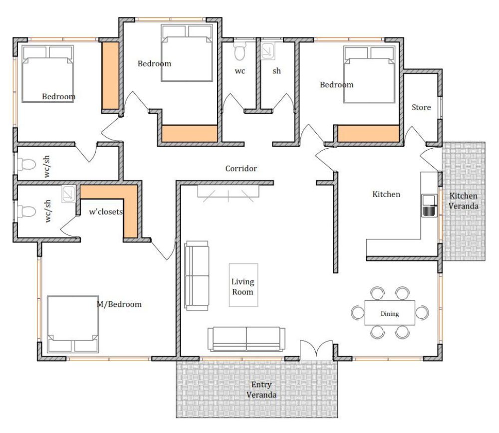 Floor Plan 4 Bedroom House Plans In Nigeria Pdf Viewfloor co